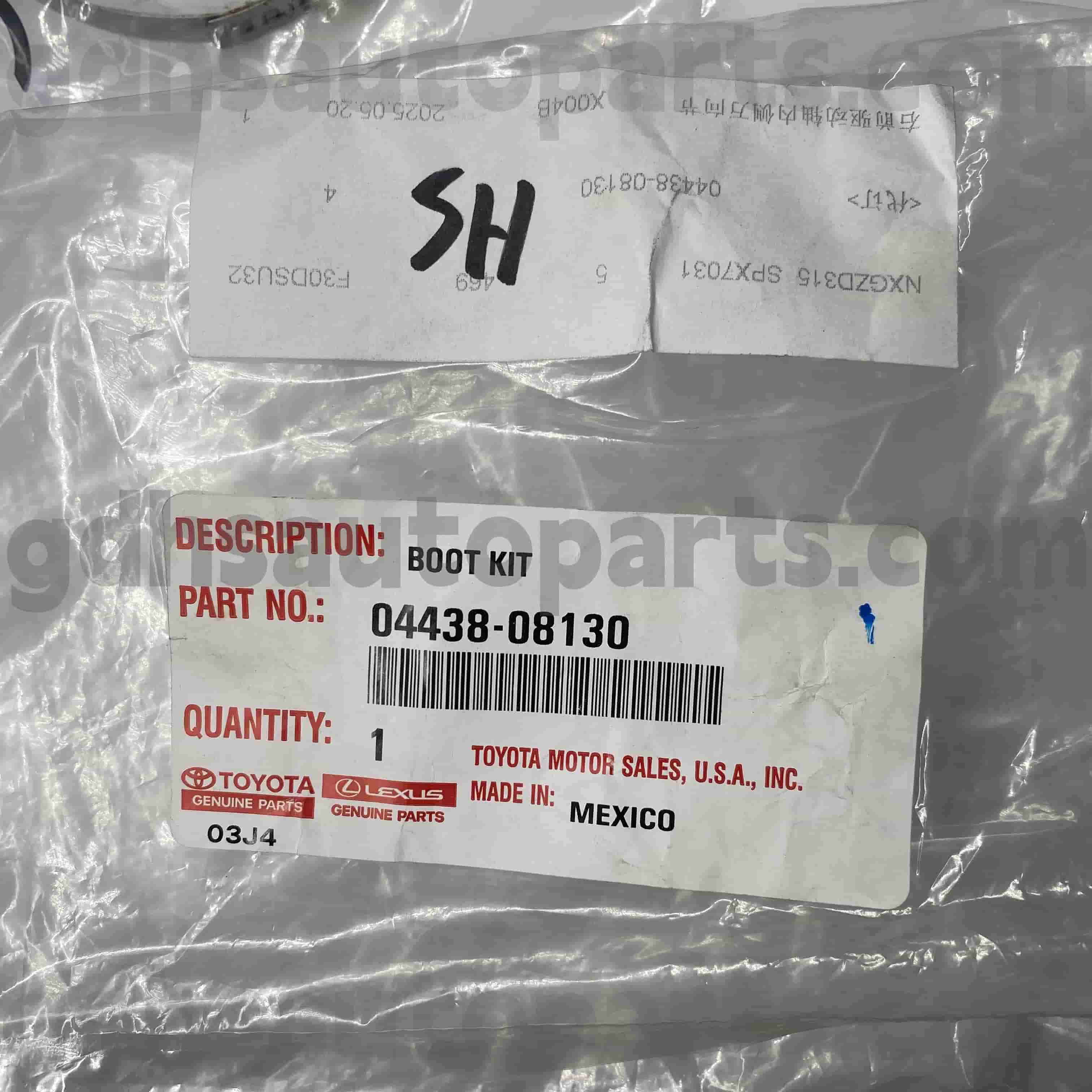 04428-08130 टोयोटा अस्सल पार्ट्स सीव्ही बूट चेसिस क्र. जीएसव्ही 40/60 जीएसएल 3#