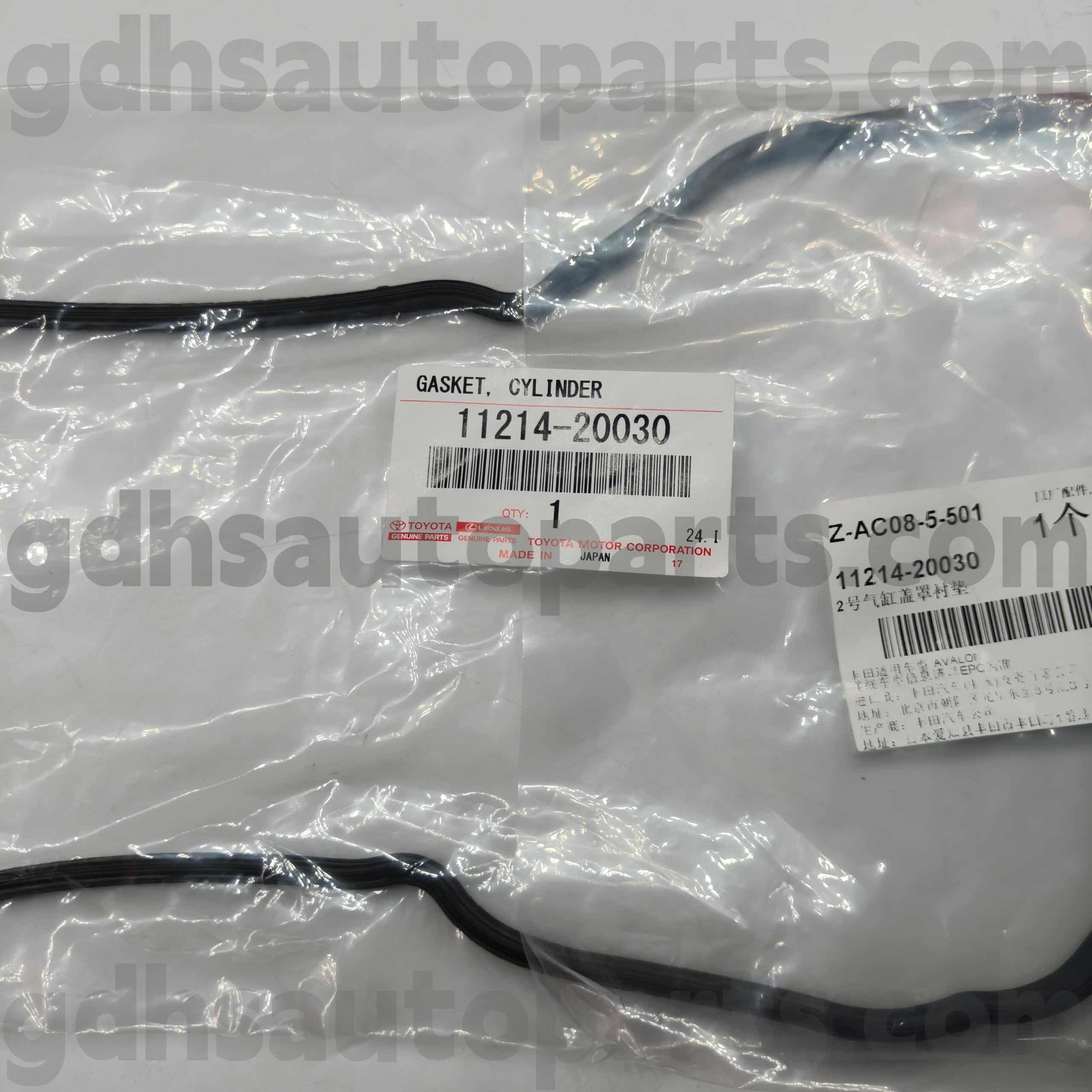 11214-20030 KLUGER HV, HARRIER, LEXUS ES300 चेसिस NO.MCU35 MCV30 MNH10 साठी टोयोटा अस्सल भाग लेफ्ट व्हॉल्व्ह कव्हर गॅस्केट