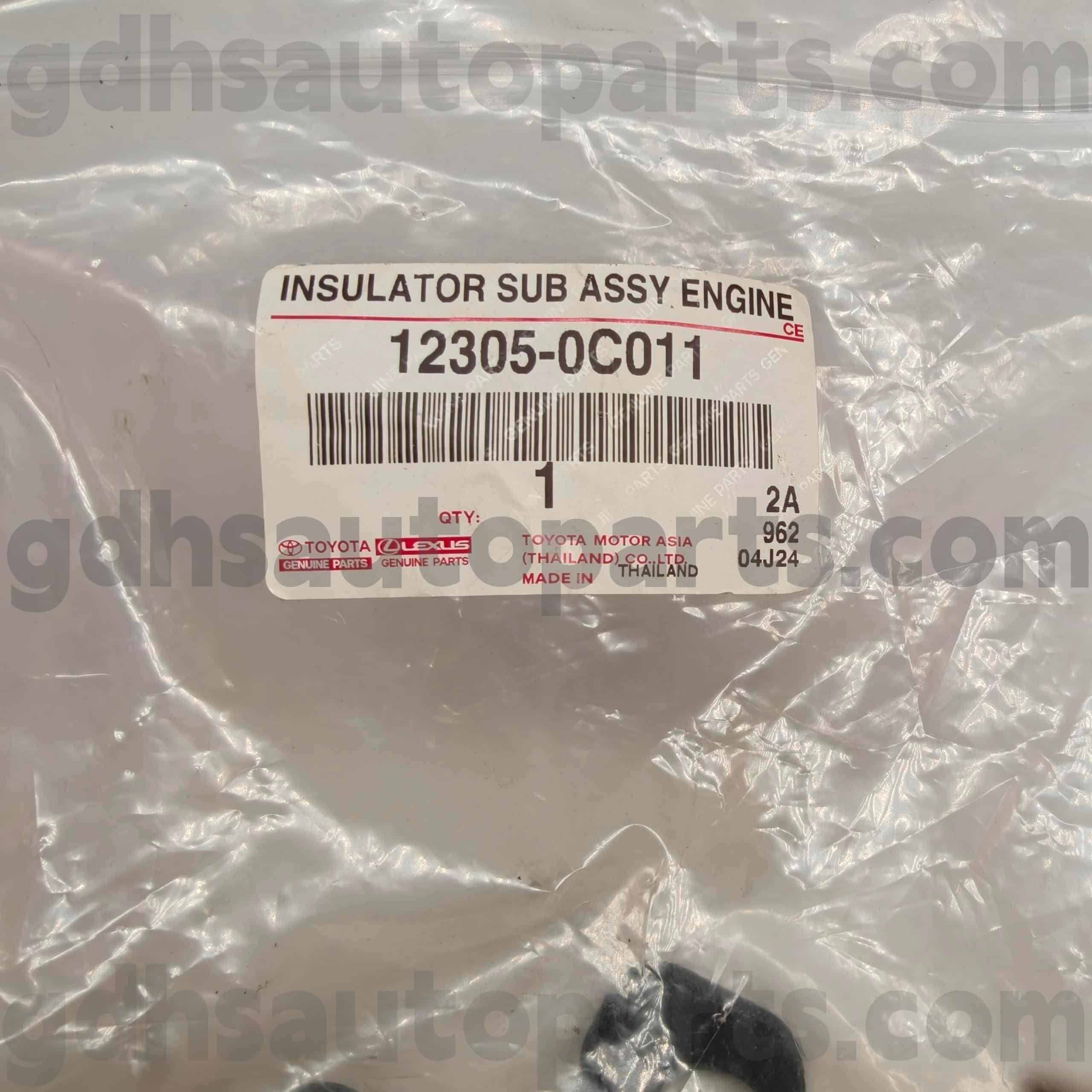 12305-0C011 टोयोटा अस्सल भाग HILUX, FORTUNER चेसिस NO.TGN51 साठी उजवे इंजिन माउंट